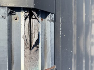 音更町　ST様　スノーストッパー葺き・塗装工事